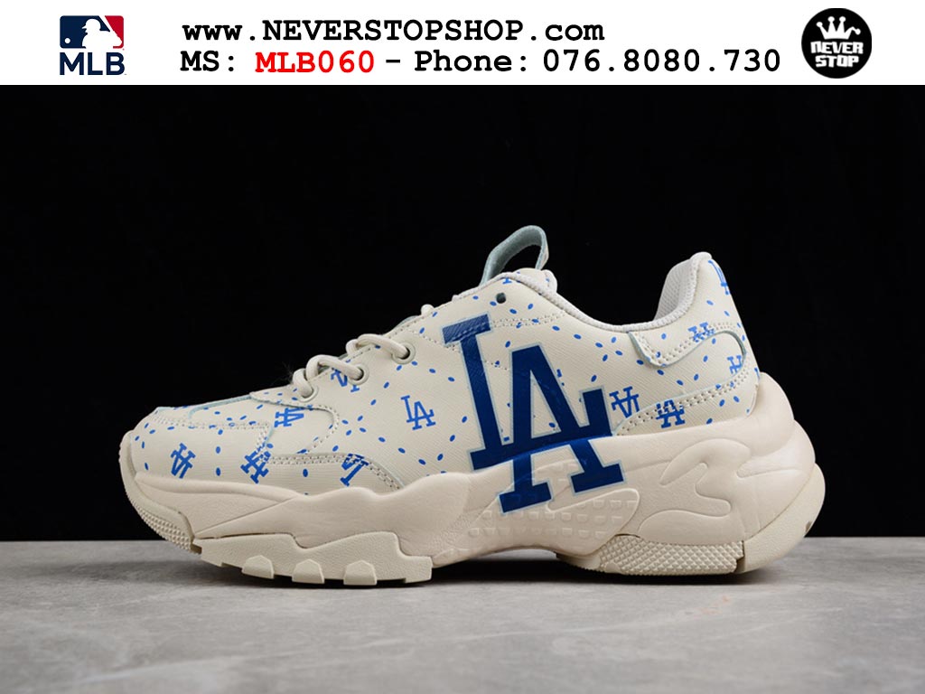 Giày sneaker nam nữ MLB Chunky Bigball Trắng Xanh Dương hàng đẹp replica 1:1 siêu cấp giá rẻ tại NeverStop Sneaker Shop Quận 3 HCM
