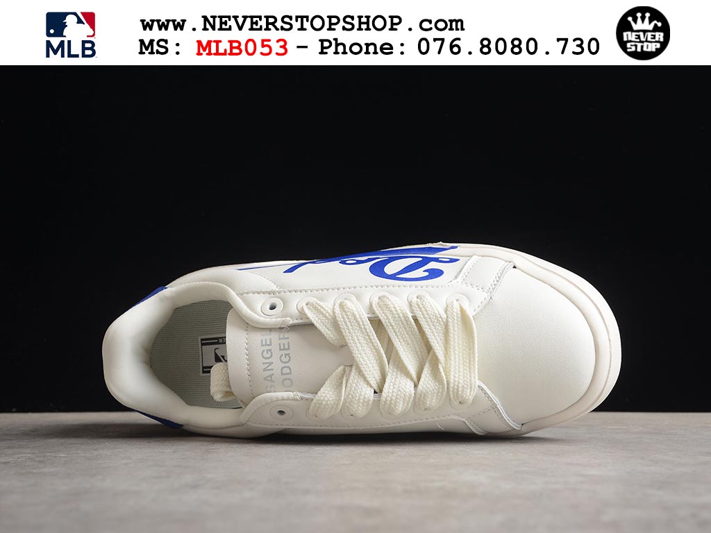 Giày sneaker nam nữ MLB Chunky Classic Trắng Xanh Dương thời trang hàng đẹp replica 1:1 siêu cấp giá rẻ tại NeverStop Sneaker Shop Quận 3 HCM