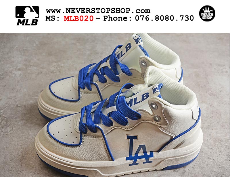 Giày MLB Yankees Chunky Liner Trắng Xanh nam nữ thời trang hàng đẹp sfake replica 1:1 giá rẻ tại NeverStop Sneaker Shop Quận 3 HCM