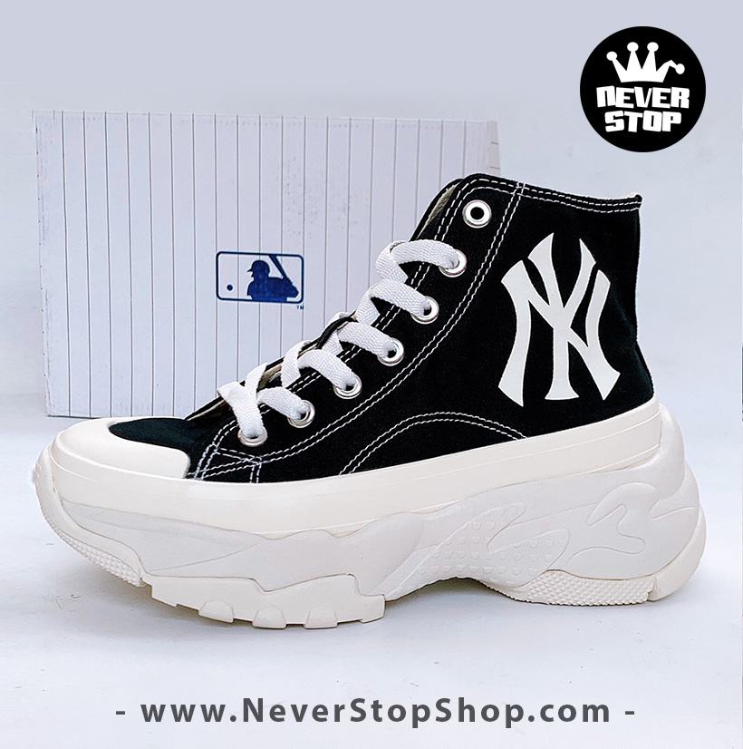 Giày MLB Chunky High Yankees màu đen cổ cao hàn quốc nam nữ sfake replica chính hãng giá rẻ HCM