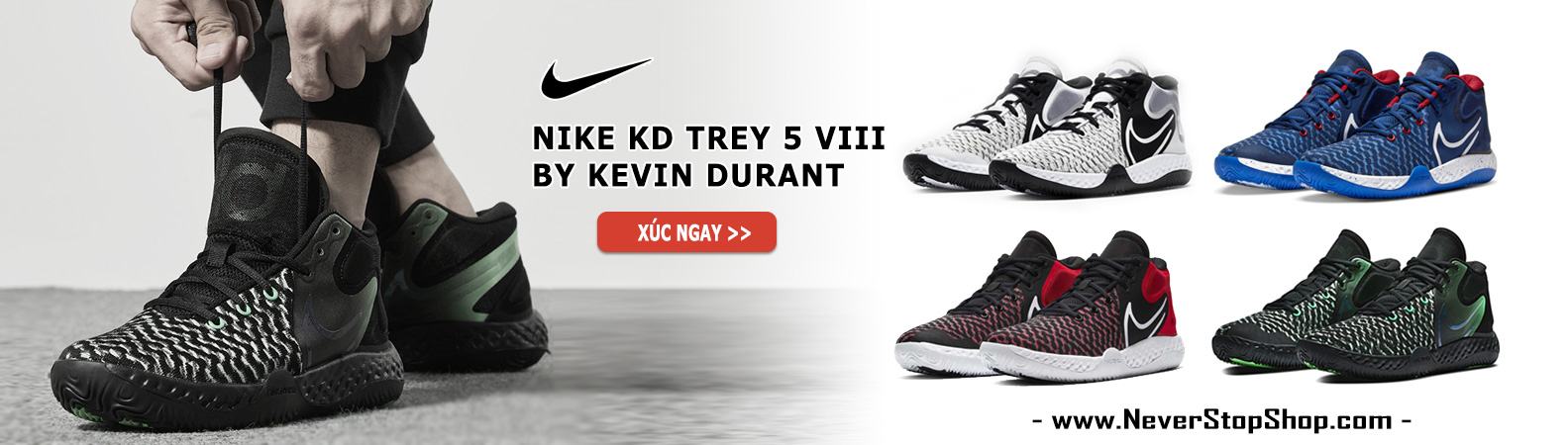 Giày Nike KD Trey 5 VIII bóng rổ cổ cao nam sfake replica giá rẻ tốt nhất HCM NeverStopShop