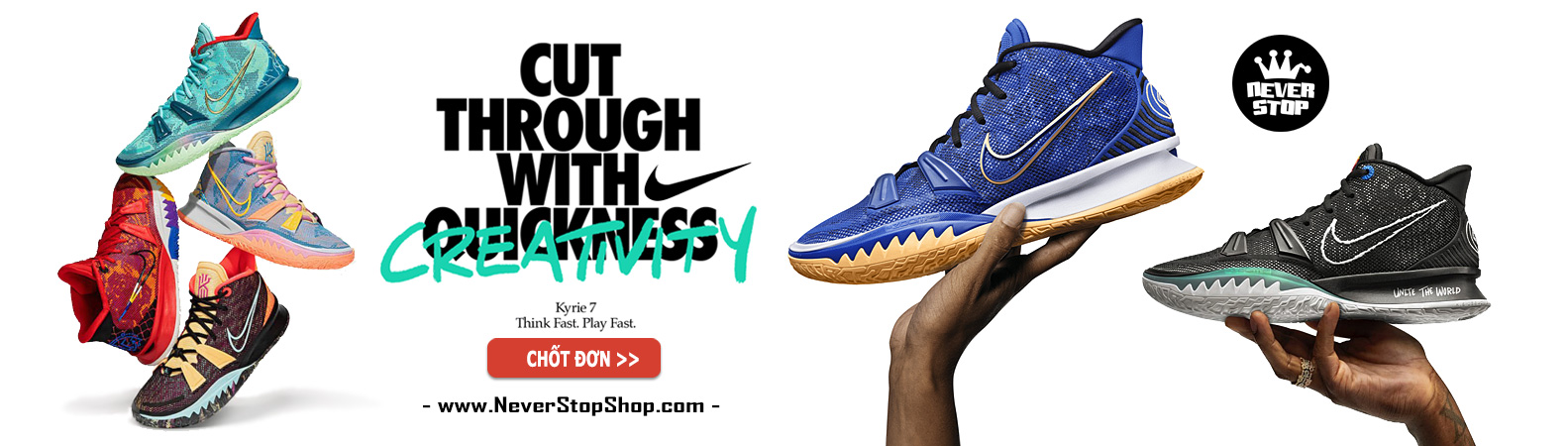 Giày Nike Kyrie 7 bóng rổ cổ cao nam sfake replica giá rẻ tốt nhất HCM NeverStopShop
