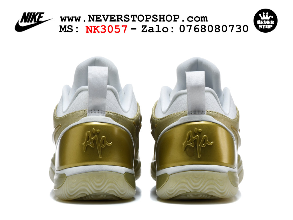 Giày bóng rổ outdoor Nike A’Two Vàng Trắng tích hợp đệm Cushion 3.0 và Air Zoom replica 1:1 like auth giá rẻ tại NeverStop Sneaker Shop Hồ Chí Minh