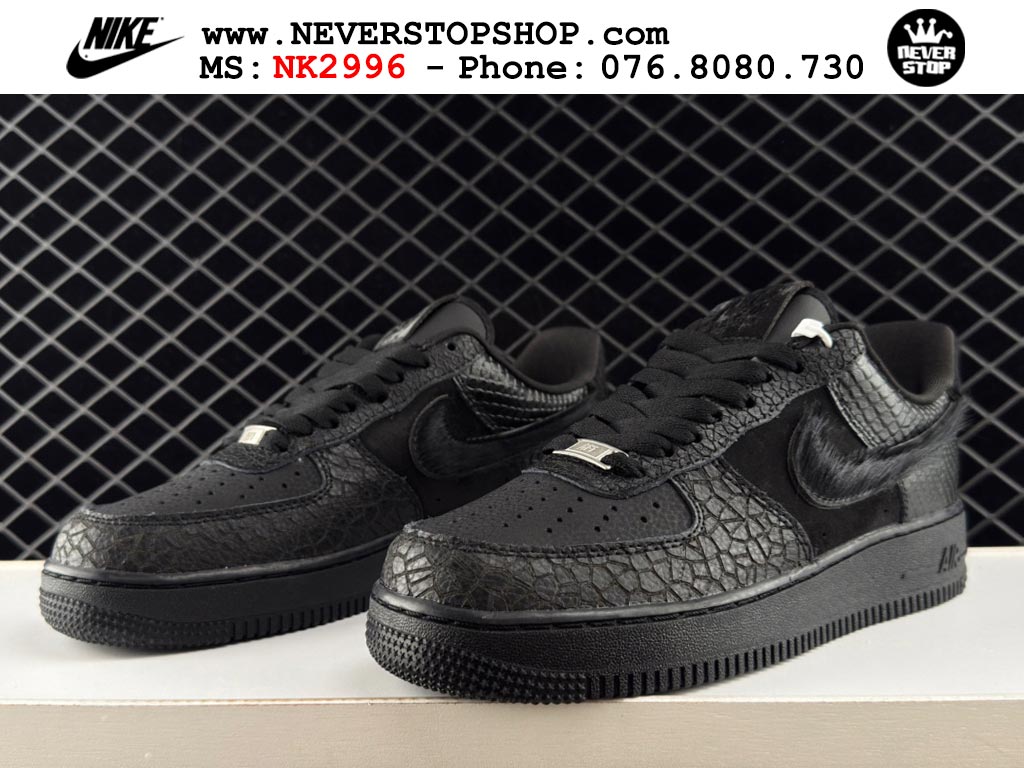 Giày thể thao nam nữ Nike Air Force 1 Low Đen bản best quality siêu cấp replica 1:1 giá rẻ tại NeverStop Sneaker Shop Quận 3 HCM