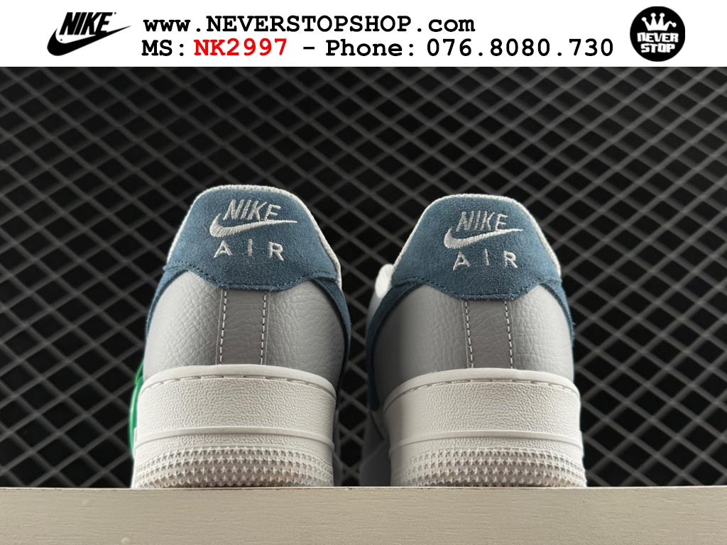 Giày thể thao nam nữ Nike Air Force 1 Low Xám Trắng bản best quality siêu cấp replica 1:1 giá rẻ tại NeverStop Sneaker Shop Quận 3 HCM