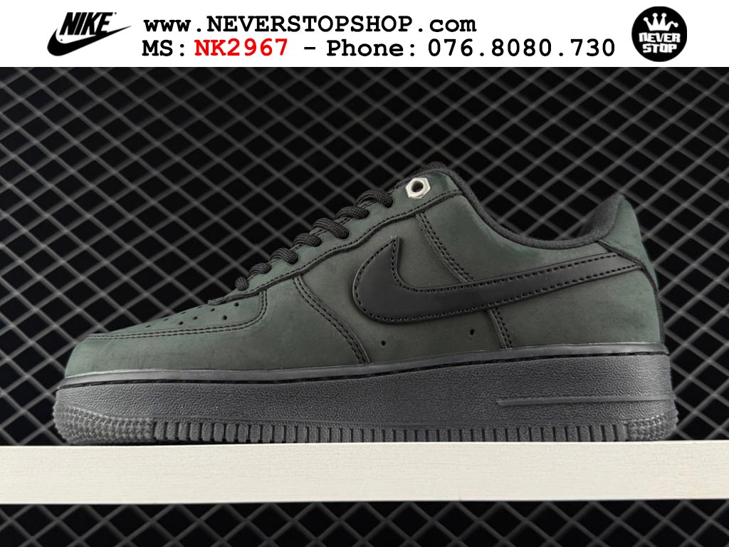 Giày thể thao nam nữ Nike Air Force 1 Low Đen Xanh bản best quality siêu cấp replica 1:1 giá rẻ tại NeverStop Sneaker Shop Quận 3 HCM