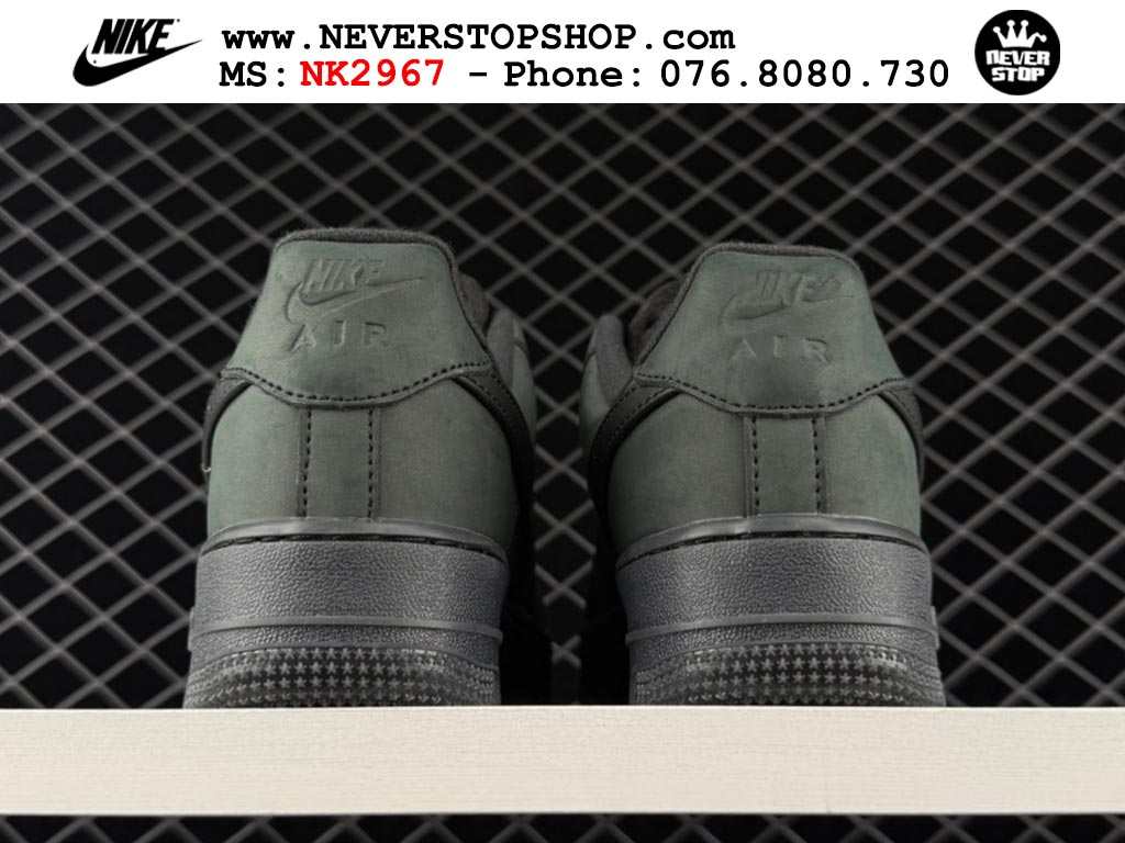 Giày thể thao nam nữ Nike Air Force 1 Low Đen Xanh bản best quality siêu cấp replica 1:1 giá rẻ tại NeverStop Sneaker Shop Quận 3 HCM