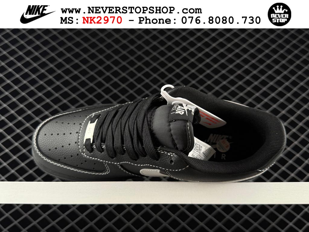 Giày thể thao cổ thấp NIKE AIR FORCE 1 AF 1 LOW BLACK WHITE TICK like auth hàng chuẩn replica 1:1 cao cấp, bản đẹp chất lượng cao giá tốt NeverStop Sneaker Shop Hồ Chí Minh Giày thể thao nam nữ Nike Air Force 1 Low Đen Trắng bản best quality siêu cấp replica 1:1 giá rẻ tại NeverStop Sneaker Shop Quận 3 HCM