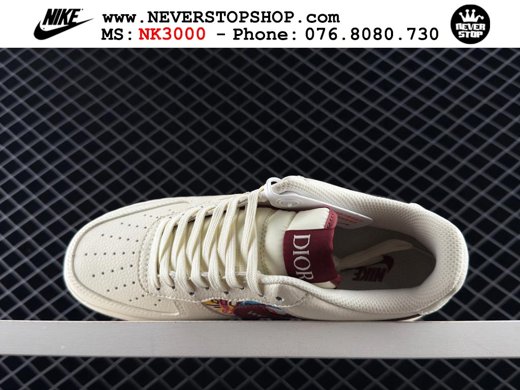 Giày thể thao nam nữ Nike Air Force 1 Low Trắng Đỏ bản best quality siêu cấp replica 1:1 giá rẻ tại NeverStop Sneaker Shop Quận 3 HCM