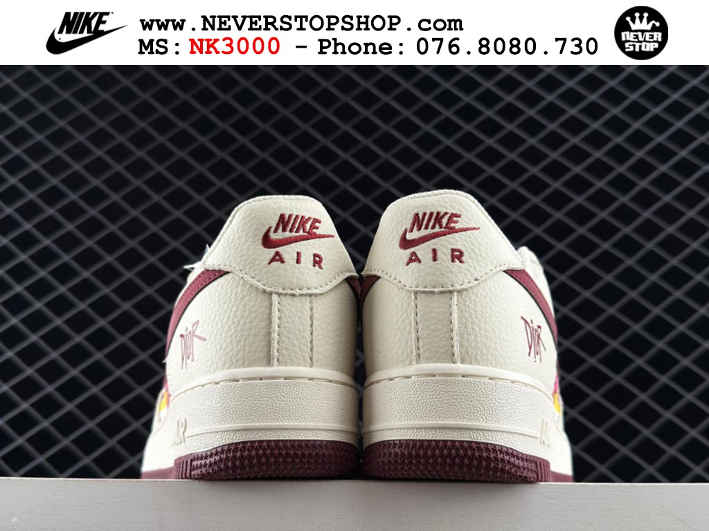 Giày thể thao nam nữ Nike Air Force 1 Low Trắng Đỏ bản best quality siêu cấp replica 1:1 giá rẻ tại NeverStop Sneaker Shop Quận 3 HCM