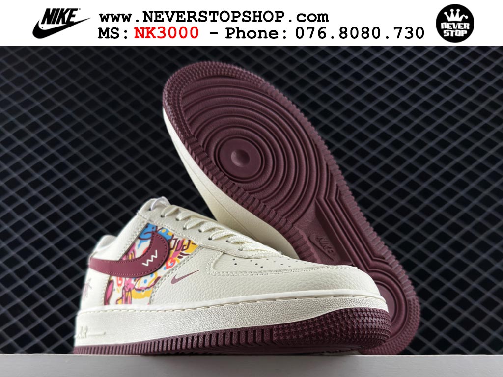 Giày thể thao nam nữ Nike Air Force 1 Low Trắng Đỏ bản best quality siêu cấp replica 1:1 giá rẻ tại NeverStop Sneaker Shop Quận 3 HCM