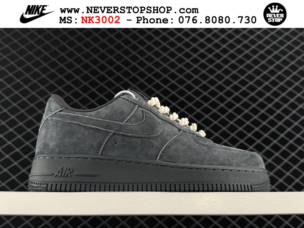 Giày thể thao nam nữ Nike Air Force 1 Low Xám Trắng bản best quality siêu cấp replica 1:1 giá rẻ tại NeverStop Sneaker Shop Quận 3 HCM