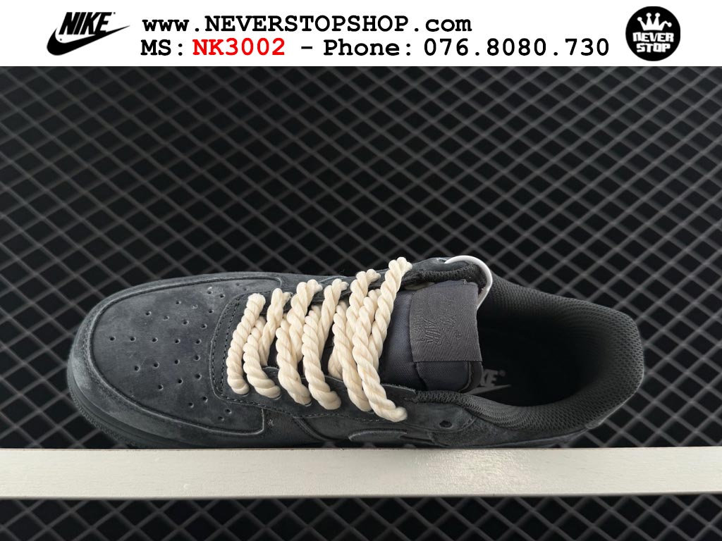Giày thể thao nam nữ Nike Air Force 1 Low Xám Trắng bản best quality siêu cấp replica 1:1 giá rẻ tại NeverStop Sneaker Shop Quận 3 HCM