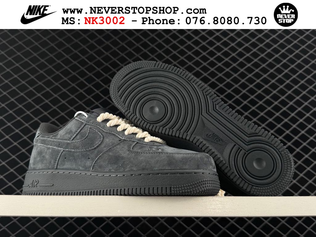 Giày thể thao nam nữ Nike Air Force 1 Low Xám Trắng bản best quality siêu cấp replica 1:1 giá rẻ tại NeverStop Sneaker Shop Quận 3 HCM