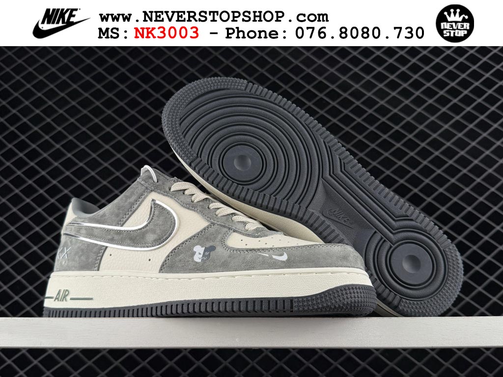 Giày thể thao nam nữ Nike Air Force 1 Low Trắng Xám bản best quality siêu cấp replica 1:1 giá rẻ tại NeverStop Sneaker Shop Quận 3 HCM
