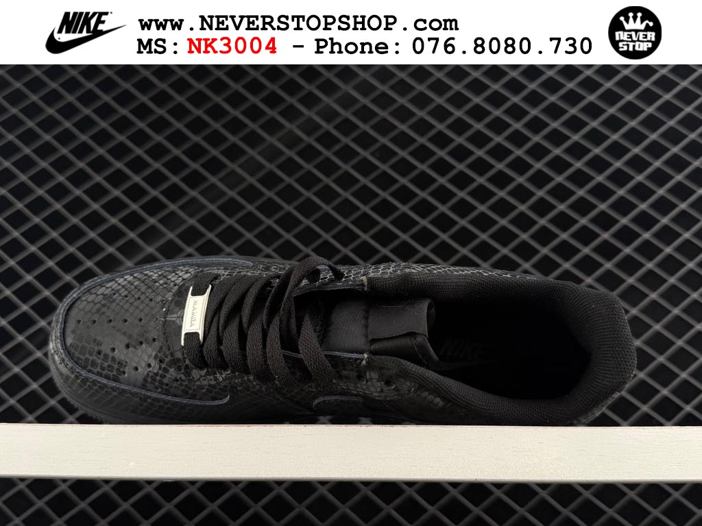 Giày thể thao nam nữ Nike Air Force 1 Low Đen bản best quality siêu cấp replica 1:1 giá rẻ tại NeverStop Sneaker Shop Quận 3 HCM