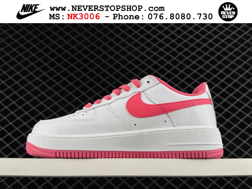Giày thể thao nam nữ Nike Air Force 1 Low Trắng Hồng bản best quality siêu cấp replica 1:1 giá rẻ tại NeverStop Sneaker Shop Quận 3 HCM