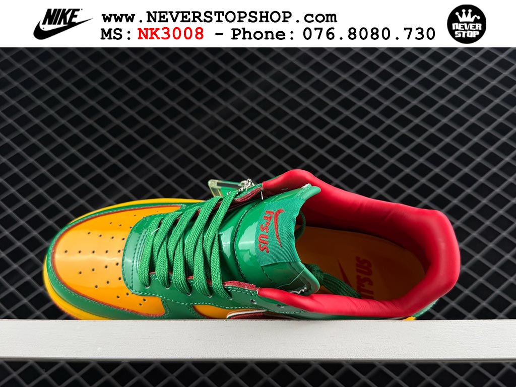 Giày thể thao nam nữ Nike Air Force 1 Low Vàng Đỏ Xanh Lá bản best quality siêu cấp replica 1:1 giá rẻ tại NeverStop Sneaker Shop Quận 3 HCM
