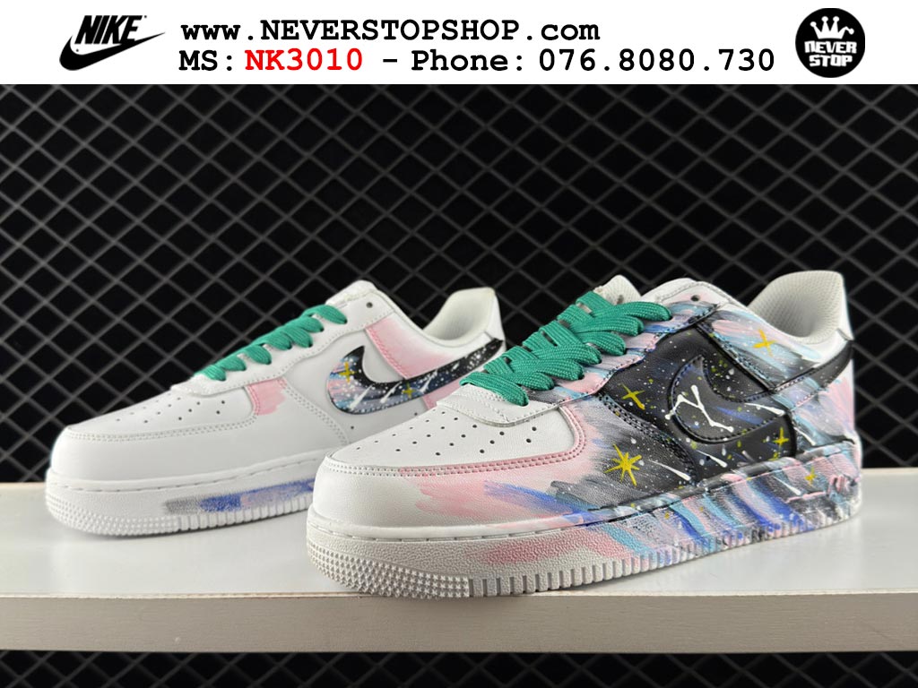 Giày thể thao nam nữ Nike Air Force 1 Low Trắng Đen bản best quality siêu cấp replica 1:1 giá rẻ tại NeverStop Sneaker Shop Quận 3 HCM