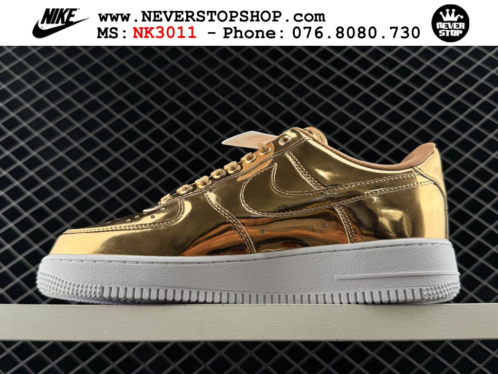 Giày thể thao nam nữ Nike Air Force 1 Low Vàng Trắng bản best quality siêu cấp replica 1:1 giá rẻ tại NeverStop Sneaker Shop Quận 3 HCM