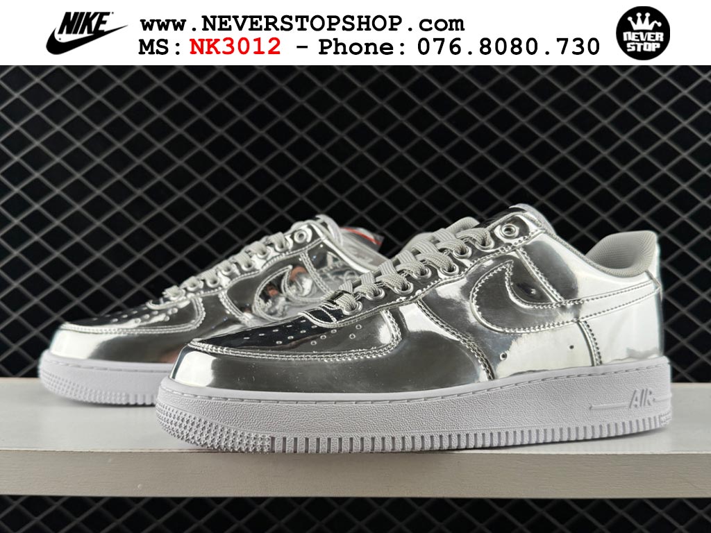 Giày thể thao nam nữ Nike Air Force 1 Low Xám Trắng bản best quality siêu cấp replica 1:1 giá rẻ tại NeverStop Sneaker Shop Quận 3 HCM