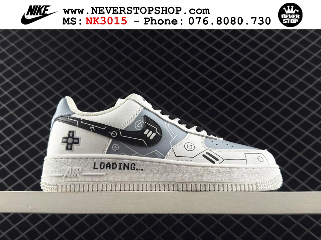 Giày thể thao nam nữ Nike Air Force 1 Low Trắng Đen bản best quality siêu cấp replica 1:1 giá rẻ tại NeverStop Sneaker Shop Quận 3 HCM