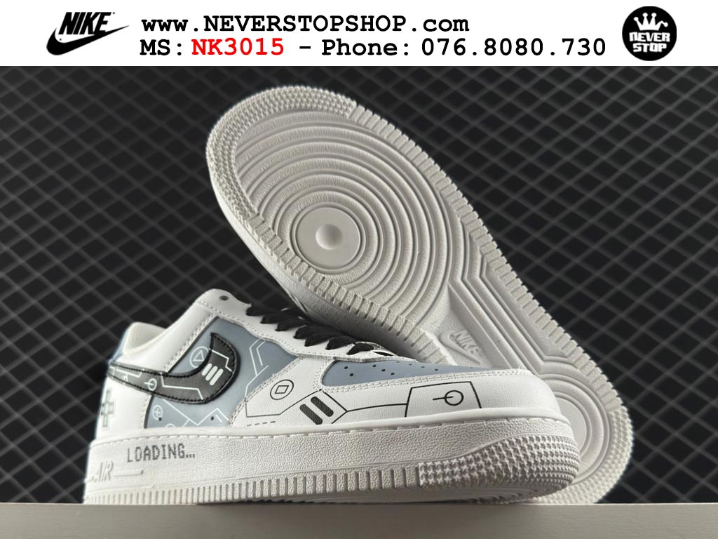 Giày thể thao nam nữ Nike Air Force 1 Low Trắng Đen bản best quality siêu cấp replica 1:1 giá rẻ tại NeverStop Sneaker Shop Quận 3 HCM