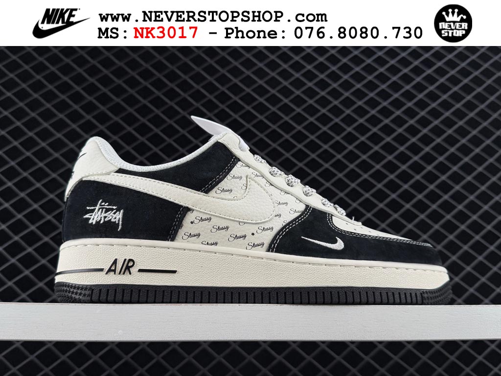Giày thể thao nam nữ Nike Air Force 1 Low Đen Trắng bản best quality siêu cấp replica 1:1 giá rẻ tại NeverStop Sneaker Shop Quận 3 HCM