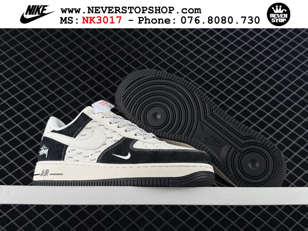 Giày thể thao nam nữ Nike Air Force 1 Low Đen Trắng bản best quality siêu cấp replica 1:1 giá rẻ tại NeverStop Sneaker Shop Quận 3 HCM