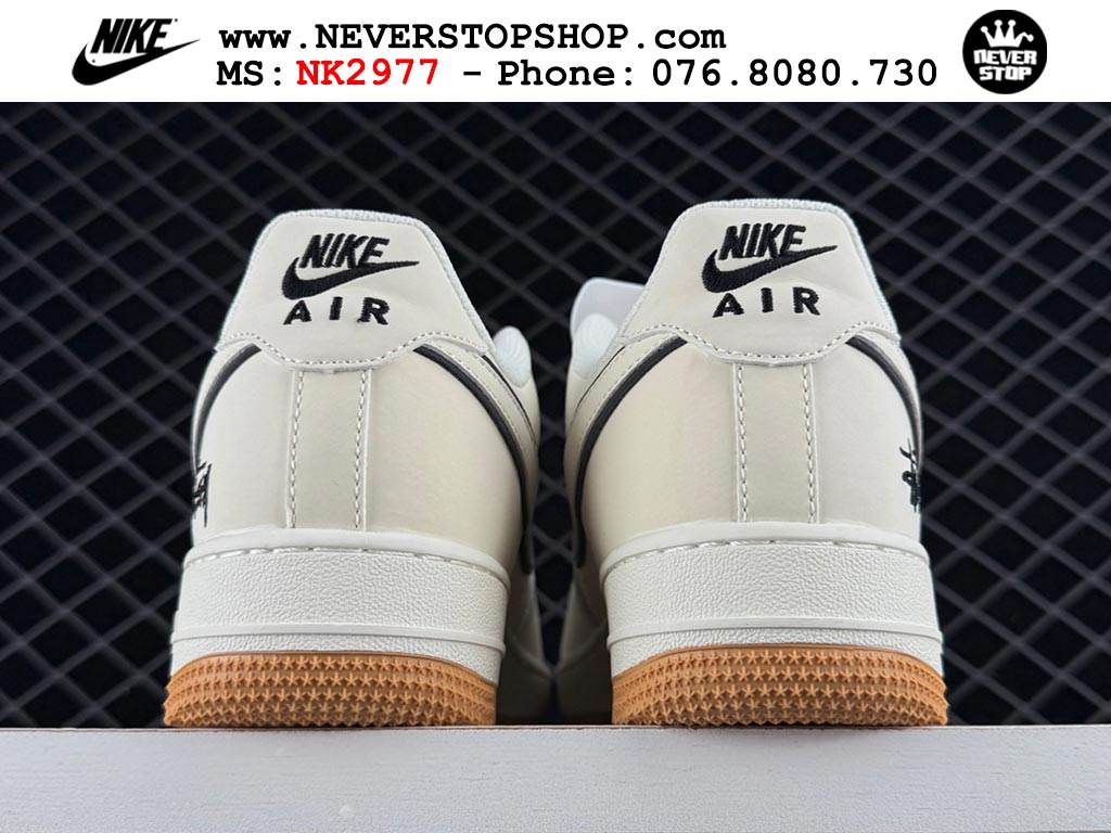 Giày thể thao nam nữ Nike Air Force 1 Low Trắng Đen bản best quality siêu cấp replica 1:1 giá rẻ tại NeverStop Sneaker Shop Quận 3 HCM