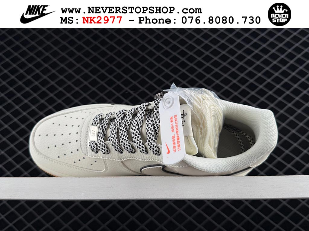 Giày thể thao nam nữ Nike Air Force 1 Low Trắng Đen bản best quality siêu cấp replica 1:1 giá rẻ tại NeverStop Sneaker Shop Quận 3 HCM