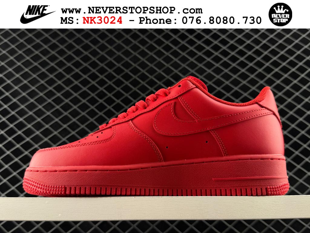 Giày thể thao nam nữ Nike Air Force 1 Low Đỏ bản best quality siêu cấp replica 1:1 giá rẻ tại NeverStop Sneaker Shop Quận 3 HCM