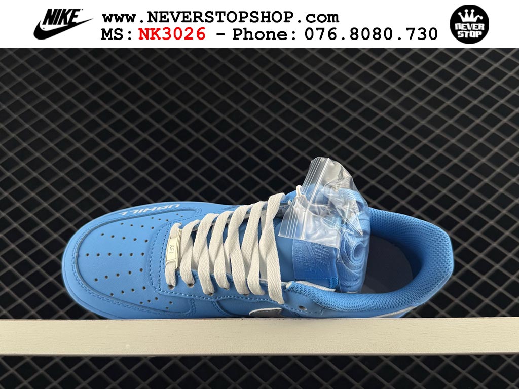 Giày thể thao nam nữ Nike Air Force 1 Low Xanh Da Trời Xám bản best quality siêu cấp replica 1:1 giá rẻ tại NeverStop Sneaker Shop Quận 3 HCM