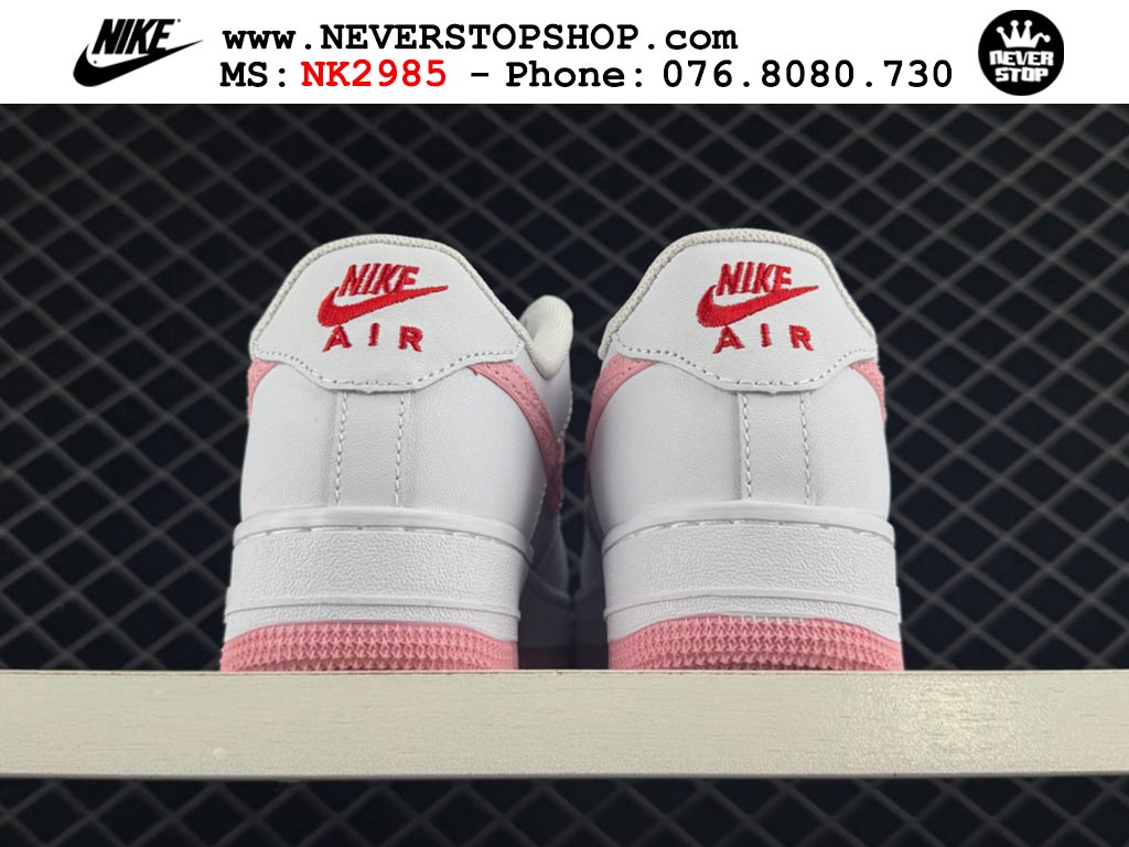Giày thể thao nam nữ Nike Air Force 1 Low Trắng Hồng bản best quality siêu cấp replica 1:1 giá rẻ tại NeverStop Sneaker Shop Quận 3 HCM