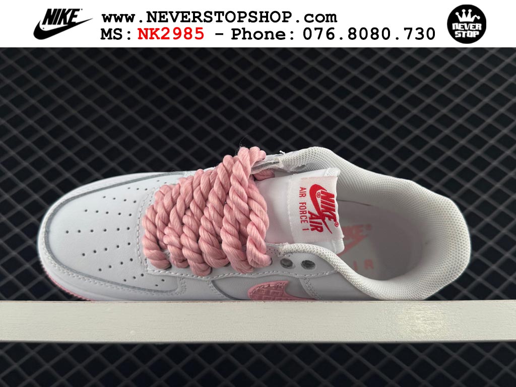 Giày thể thao nam nữ Nike Air Force 1 Low Trắng Hồng bản best quality siêu cấp replica 1:1 giá rẻ tại NeverStop Sneaker Shop Quận 3 HCM
