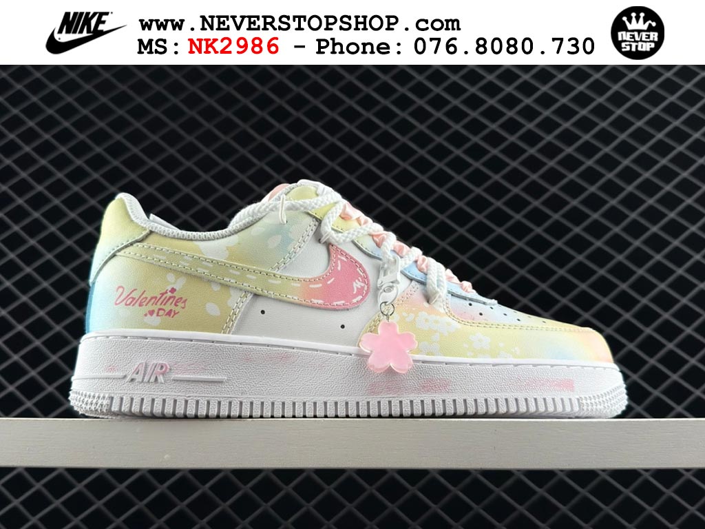 Giày thể thao nam nữ Nike Air Force 1 Low Trắng Hồng bản best quality siêu cấp replica 1:1 giá rẻ tại NeverStop Sneaker Shop Quận 3 HCM