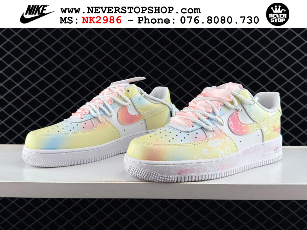 Giày thể thao nam nữ Nike Air Force 1 Low Trắng Hồng bản best quality siêu cấp replica 1:1 giá rẻ tại NeverStop Sneaker Shop Quận 3 HCM