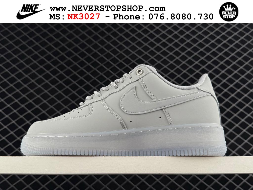 Giày thể thao nam nữ Nike Air Force 1 Low Xám bản best quality siêu cấp replica 1:1 giá rẻ tại NeverStop Sneaker Shop Quận 3 HCM
