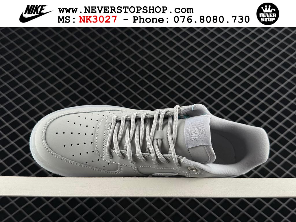 Giày thể thao nam nữ Nike Air Force 1 Low Xám bản best quality siêu cấp replica 1:1 giá rẻ tại NeverStop Sneaker Shop Quận 3 HCM