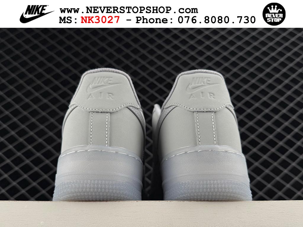 Giày thể thao nam nữ Nike Air Force 1 Low Xám bản best quality siêu cấp replica 1:1 giá rẻ tại NeverStop Sneaker Shop Quận 3 HCM