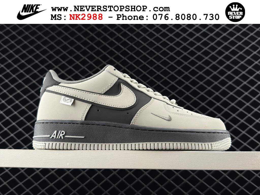 Giày thể thao nam nữ Nike Air Force 1 Low Trắng Xám bản best quality siêu cấp replica 1:1 giá rẻ tại NeverStop Sneaker Shop Quận 3 HCM