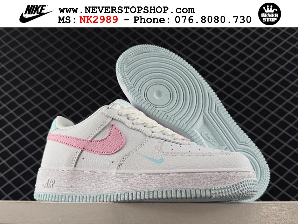Giày thể thao nam nữ Nike Air Force 1 Low Trắng Hồng bản best quality siêu cấp replica 1:1 giá rẻ tại NeverStop Sneaker Shop Quận 3 HCM