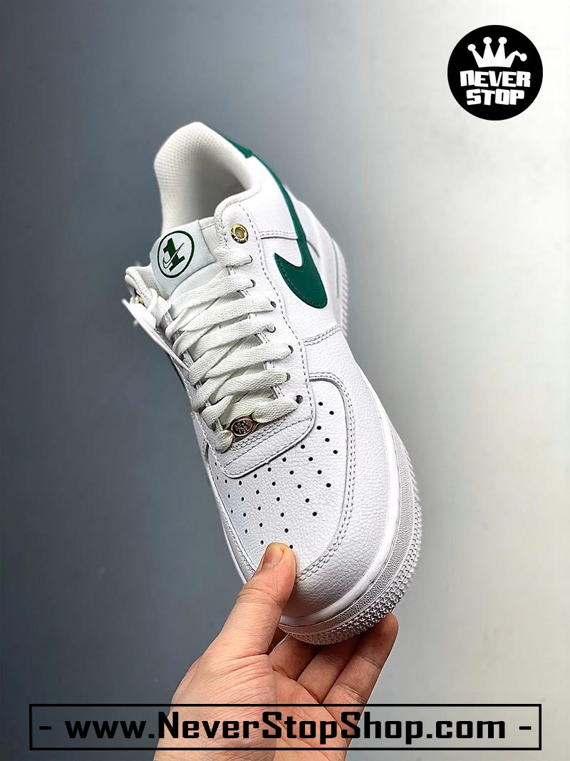 Giày Nike AF1 Low Trắng Xanh Lá cổ thấp nam nữ hàng đẹp replica sfake giá rẻ tại NeverStop Sneaker Shop Quận 3 HCM