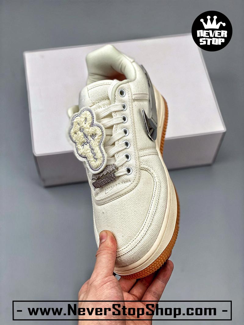 Giày Nike AF1 Low Kem Nâu cổ thấp nam nữ hàng đẹp replica sfake giá rẻ tại NeverStop Sneaker Shop Quận 3 HCM