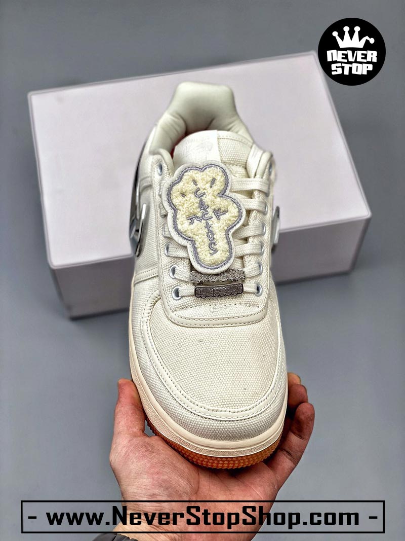 Giày Nike AF1 Low Kem Nâu cổ thấp nam nữ hàng đẹp replica sfake giá rẻ tại NeverStop Sneaker Shop Quận 3 HCM