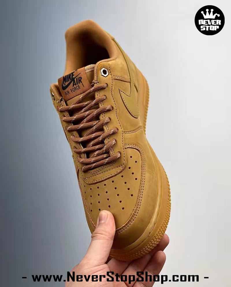 Giày Nike AF1 Low Nâu Full cổ thấp nam nữ hàng đẹp replica sfake giá rẻ tại NeverStop Sneaker Shop Quận 3 HCM