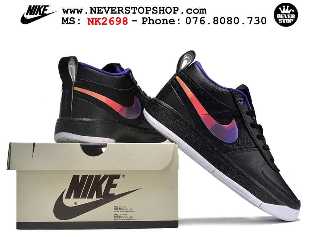 Giày bóng rổ outdoor NIKE BOOK 1 BLACK PURPLE nam nữ cổ thấp hàng chuẩn replica 1:1 cao cấp, giá rẻ tốt nhất quận 3 HCM tại NeverStop Sneaker Shop” longdesc=