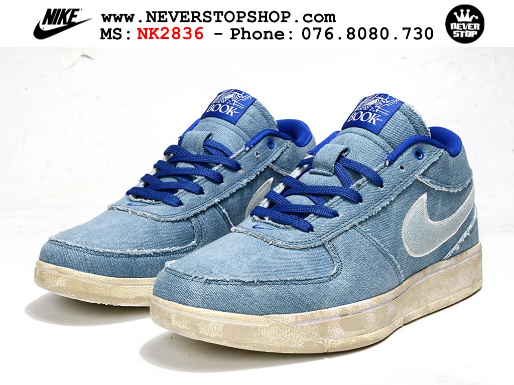 Giày bóng rổ outdoor NIKE BOOK 1 BLUE BLOOD nam nữ cổ thấp hàng chuẩn replica 1:1 cao cấp, giá rẻ tốt nhất quận 3 HCM tại NeverStop Sneaker Shop” longdesc=