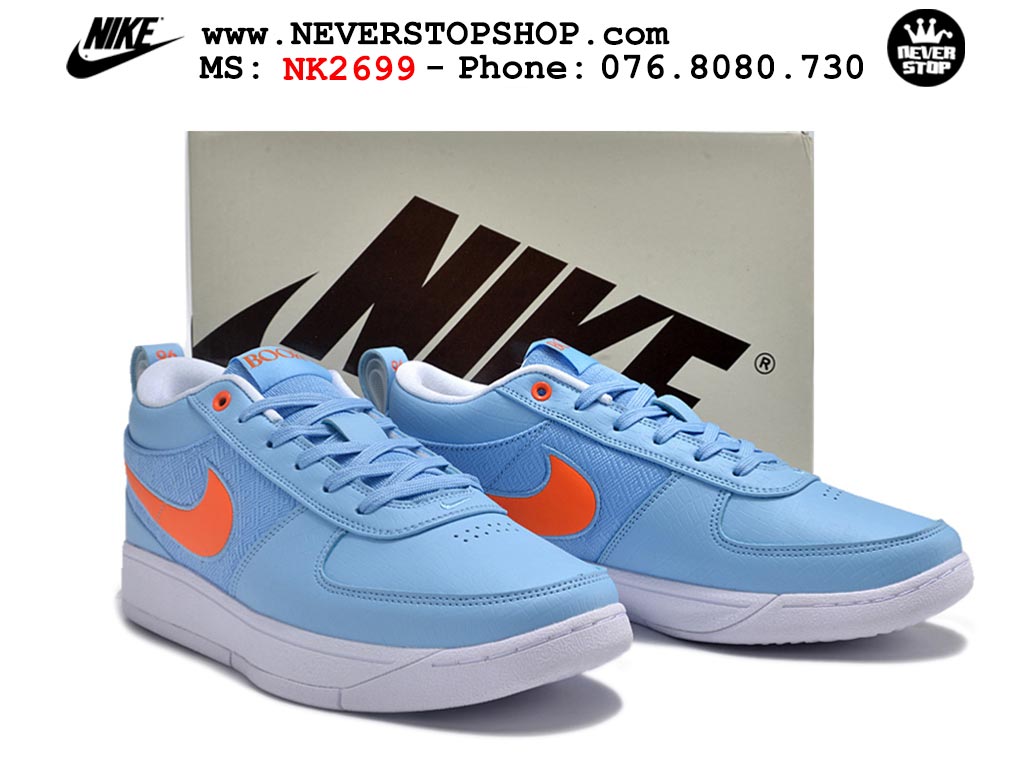 Giày bóng rổ outdoor NIKE BOOK 1 BLUE ORANGE nam nữ cổ thấp hàng chuẩn replica 1:1 cao cấp, giá rẻ tốt nhất quận 3 HCM tại NeverStop Sneaker Shop” longdesc=