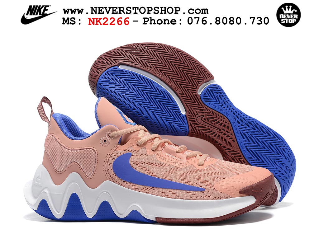 Giày bóng rổ outdoor Nike Giannis Immortality 2 Xanh Dương Cam hàng đẹp siêu cấp replica 1:1 giá rẻ tại NeverStop Sneaker Shop Hồ Chí Minh